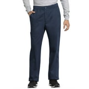 Workwear Revolution Tech Men Medical Scrubs Pant Mid Rise Straight Leg Zip Fly WW250ABS, S Short, Navy