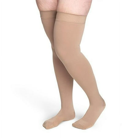 

Sigvaris Specialty 553 Secure Men s Closed Toe Thigh Highs w/Sil Band - 30-40 mm