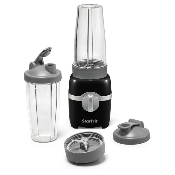 Starfrit Personal Blender - Two 828ml Cups - Two Blades - High, Low & Pulse Modes - 300W - Black, Personal Blender