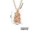 thumbnail image 2 of Gold Teddy Bear Pendant Necklace - Gold Plated on 925 Sterling Silver - Cubic Zirconia Stones - Bear Necklace Jewelry, 2 of 7