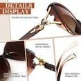 thumbnail image 4 of Sunier Retro Oversized Butterfly Polarized Gradient Brown Women Sunglasses Elegant Ladies Shades, 4 of 7