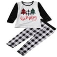 thumbnail image 2 of Family Matching Pajamas Sets Mom Dad Kid Baby Christmas Tree Pattern Family Parent-child Fitted 2Pcs Pajamas Outfits, 2 of 8
