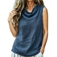 thumbnail image 6 of Breezora Women's Summer Cowl Neck Tank Tops Sleeveless Solid Color Casual Layering Cami Breathable Loose Fit for Daily Wear, 6 of 6