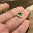 thumbnail image 3 of 2.00Ct Pear Cut Lab Created Emerald Women's Pendant 14K Yellow Gold Plated, 3 of 3