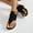 Black, variant on LoyisViDion Women Shoes Clearance Summer Flats Roman Braid Back Zip Casual Leopard Solid Color Ladies Sandals Special offers Brown 7