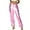 Pink, variant on YYDGH Women's Shiny Metallic Rave Pants Straight Leg Faux Leather High Waist Pants with Pockets for Party Club Streetwear