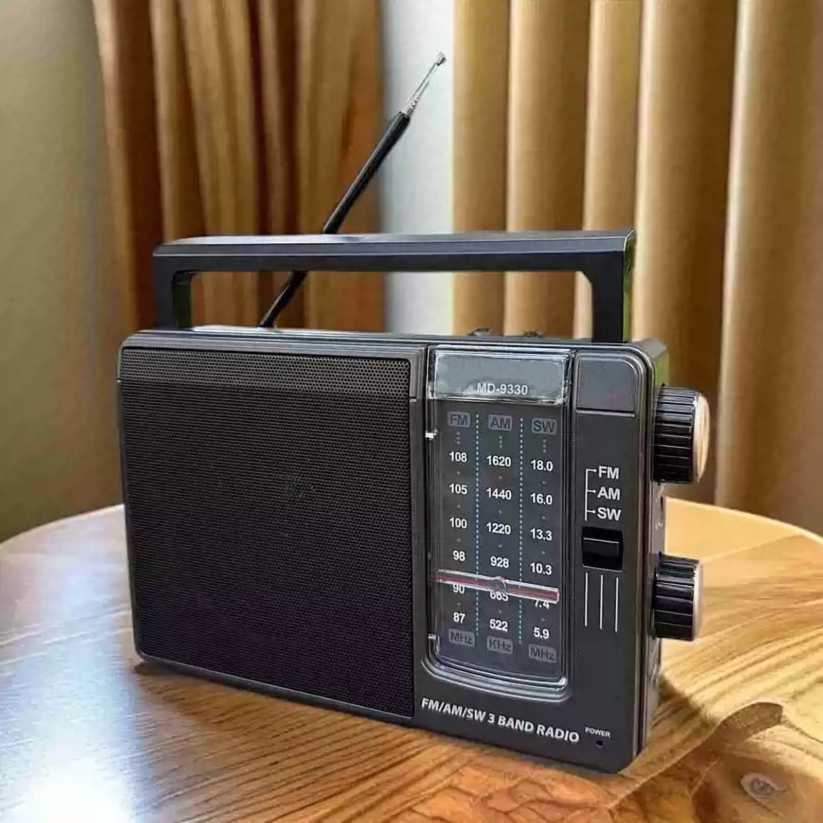 Portable AM FM SW Radio, Transistor Radio with Plug in Wall or AA Battery Operated, Emergency Radio for Home/Outdoor,Large Speaker Excellent Sound,Large Tuning Knobs for Easy to Use,Gifts for Seniors