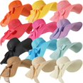 thumbnail image 1 of Sombrero de paja Tigeen Floppy para mujer, 12 unidades, multicolor, 1 of 5