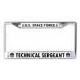 thumbnail image 1 of U.S. Space Force Technical Sergeant Chrome License Plaque Cadre, 1 of 1