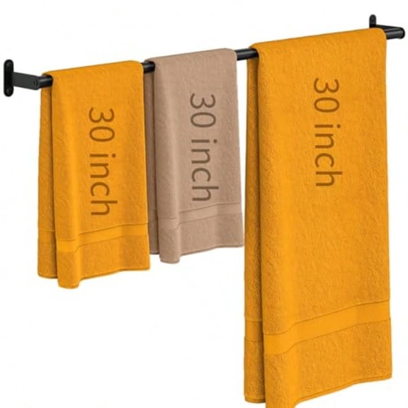 Towel Bar for Bathroom 30 Inch Matte Black Towel Racks for Bathroom Wall Mounted Bathroom Accessories Stainless Steel Towel Rod Single Towel Holder Towel Hanger Single Bar-Black 30 in