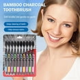 thumbnail image 4 of PremiumBamboo Charcoal ToothbrushBiodegradableOrganic e Charcoal FreeSoft, 4 of 8