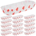 thumbnail image 1 of KAKOWELY 200PCS Mini Boat Shape Cake Paper Cups Grease Proofing Cake Paper Tray Heat-resistant Papercup Cake Mold Creative Baking Cake Tray for Wedding Date Proposal Use White Tray Heart Style, 1 of 5