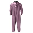 thumbnail image 6 of Rohuuque Women's and Men's Christams Onesie Playsuits Dress Up Pajama Jumpsuit with Zipper Front and Pocket Comfort Loungewear Purple, 6 of 9