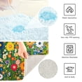 thumbnail image 3 of Yayeee Bath Rug for Bathroom Floor Non Slip Contour Fluffy Soft Absorbent Mat, 20"x24", Green Floral Garden, 3 of 7