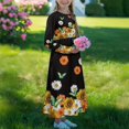 thumbnail image 2 of DISNIMO Sunflower Butterfly Kids Long Sleeve Dresses For Girls Holiday Dresses Size 5-6 Dress with Long Sleeves and Pockets for Kids Long Sleeve Mini Dress Casual Twirl dresses, 2 of 7