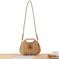 thumbnail image 5 of Yoyauz Women's Grass Woven Beach Bag - Women's Beach Handmade Woven Handbag, Summer Mesh Hollow Shoulder Bag, Suitable for Holidays, 5 of 6