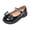 A-Black40, variant on JAJAHO Girls Mary Jane Flats Dress Shoes Bow Pearl Pu Leather Hook And Loop Kids School Uniform Shoes Wedding Party Footwear 2-13Y