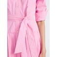 thumbnail image 4 of Free Assembly Women's and Women’s Plus Belted Cotton Maxi Shirtdress with Long Sleeves, Sizes XS-4X, 4 of 5
