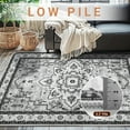 thumbnail image 6 of Sonoro Kate 6x9 Area Rugs for Living Room Bedroom, Non Slip Boho Machine Washable Indoor Floor Carpet, Gray, 6 of 8