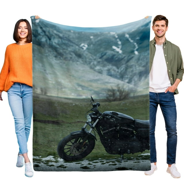 Harley Davidson anti-pilling, suave, ligera, esponjosa y acogedora de lujo para hogar y cocina – Perfecta para niños y adultos,50X70cm