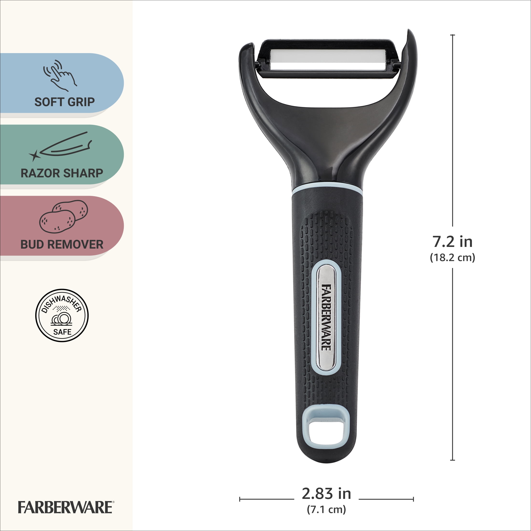 Farberware Soft Grips Ceramic Blade Y Peeler