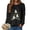 Black, variant on Christmas Sweatshirt for Women Merry Christmas Long Sleeve Xmas Holiday Christmas Lights Pullover Shirts Womens Sweatshirt (Brown,S)
