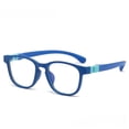 thumbnail image 4 of Montura de gafas de silicona desmontable para niños y niñas, con espejo plano antiluz azul, protección de marco suave para estudiantes, 4 of 5