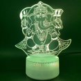 thumbnail image 2 of Lámpara LED LED 3D con forma de cabeza de elefante indio con luz nocturna, 2 of 3