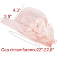 thumbnail image 5 of Organza Fascinator Hat for Women - Derby Cocktail Tea Party Sun Hat Wedding Bridal Flower Church Hat, 5 of 5