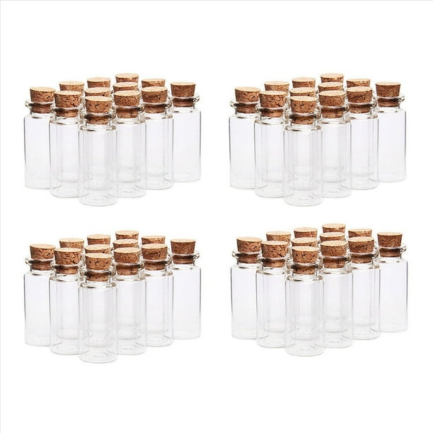 de Viales de 80 Piezas Mini Botella de Vidrio con Tapón de Corcho de , para Bodas, Creaciones y Decoraciones (10 Ml)