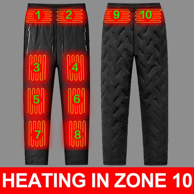 Pantalones térmicos de cintura elástica para hombre y mujer, Pantalón deportivo con calefacción USB, informal, para esquí, motocicleta, exteriores, talla grande 6XL