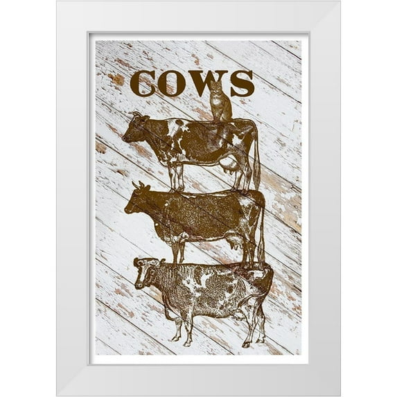 Murdock, Ramona 11x14 White Modern Wood Framed Museum Art Print Titled - Cows