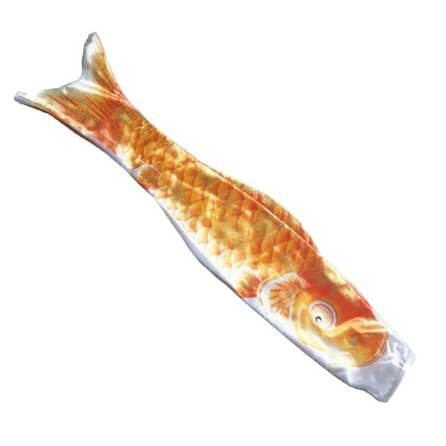 Manga de Viento Japonesa Carpa Bandera Jardín Koi Nobori Pez Vela 110cm Naranja Dorado Sunnimix Bandera japonesa del viento