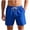 Blue, variant on Mens Swim Trunks Casual Solid Color Lined Board Shorts Comfy Breathable Elastic Waist Drawstring Men's Summer Shorts with Pockets L