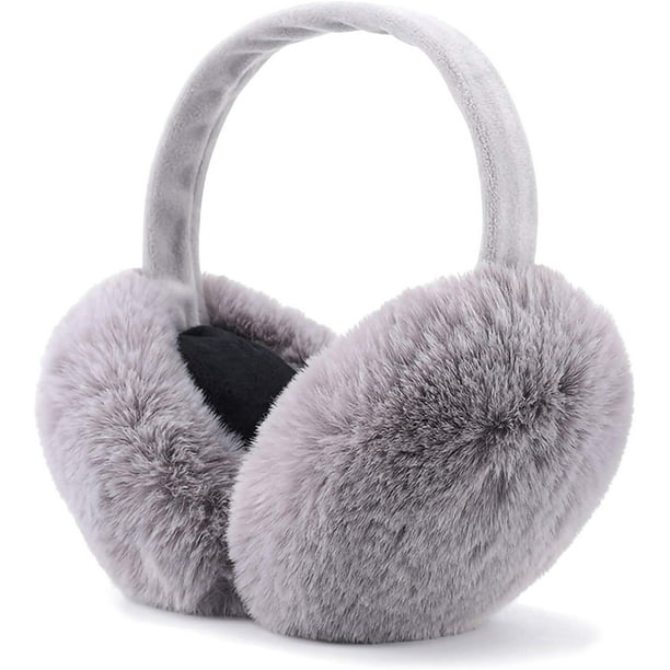 Winter Faux Fur Foldable Earmuffs Cute Fuzzy Ear Muffs for Women