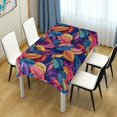 thumbnail image 4 of Yayeee Tablecloths 54" x 54" Rectangle Wrinkle Resistant Party Table Cover, Colorful Art Leaves Pattern, 4 of 8