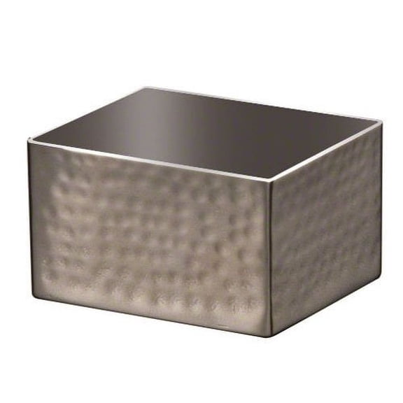 American Metalcraft HMSPH4 Hammered Stainless Steel Rectangle Sugar Packet Holder, 2.75" L x 3.25" W, Silver