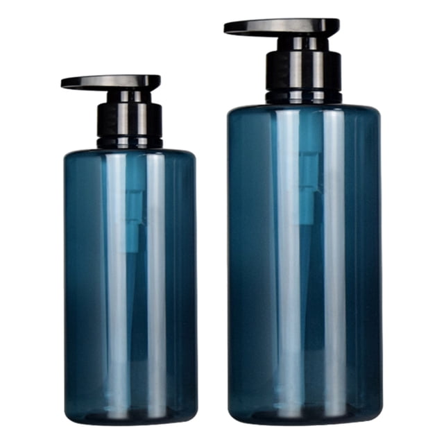 Botellas dosificadoras de champú reutilizables, paquete de 2, dispensador de champú y acondicionador con bomba, para ducha y baño, 300 ml y 500 ml