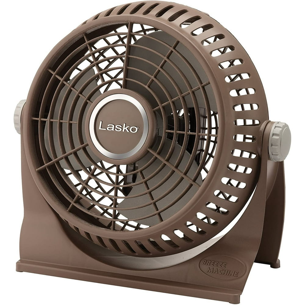 Lasko 505 Small Desk Fan with10Inch Pivoting Head, Portable Electric PlugIn Table Fan Creates