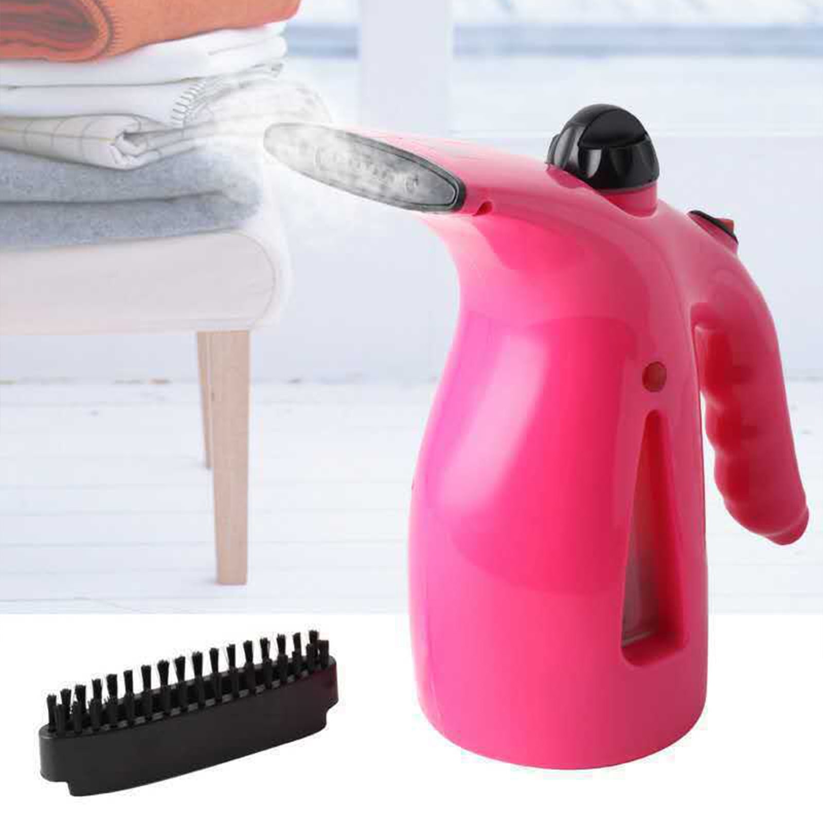 pvdgvd Universal Clothes Steamer, Handheld with Vertical Ironing & Round Brush, Fast Ironing for All Fabrics, Portable for Home Travel, Prevents Scalding & Efficient