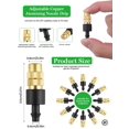 thumbnail image 3 of 10Pcs 1/4 Inch Brass Adjustable Micro Sprinklers For Outdoor Misting Cooling Garden Irrigation, 3 of 7