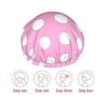 thumbnail image 3 of Gaeub Pink And White Polka Dot Shower Caps for Women Men,Double Waterproof Layers Bathing Hat,Elastic and Reusable Bath Caps, 3 of 7