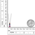thumbnail image 2 of Gem Stone King Pink Moissanite Blue Created Sapphire Red Garnet 3 Stone Pendant Necklace for Women (0.90 cttw, Gemstone Birthstone, Round 5MM, 4MM and 3MM, with 18 inch Chain), 2 of 3