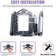 thumbnail image 4 of LNGOOR 150w LED Garage Lights, Upgrade 15000LM Super Bright Deformable New Four Leaf Ceiling Illumination, 6500K Nature Light Trilights Lighting, Commercial Lights for Barn, Shop, Warehouse(White), 4 of 7