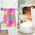 thumbnail image 6 of Dinosaurs Colorful Silhouette Patterned Hand Towels 2 PCS, Cotton Bath Towel for Drying Face Hands Body Decorative Water Absorbent Lightweight Towels for Bathroom Ktichen Travel Gym, 16"x28", 6 of 6