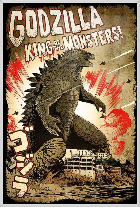 Godzilla - Framed Movie Poster / Print (King Of The Monsters) (Size: 24 ...