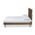 thumbnail image 3 of Baxton Studio Kioshi Mid-Century Modern Transitional Ash Walnut Finished Wood Queen Size Platform Bed, 3 of 7