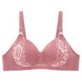 thumbnail image 5 of Cethrio Womens Push Up Bras 2025 Wirefree Bras Full Figure Bras Plus Size Lingerie, Pink 40C, 5 of 7