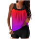 thumbnail image 2 of Trajes de baño tankini para mujer Trajes de baño de dos piezas con espalda de tiras y estampado conservador para mujer Traje de baño de dos piezas para mujer, 2 of 5