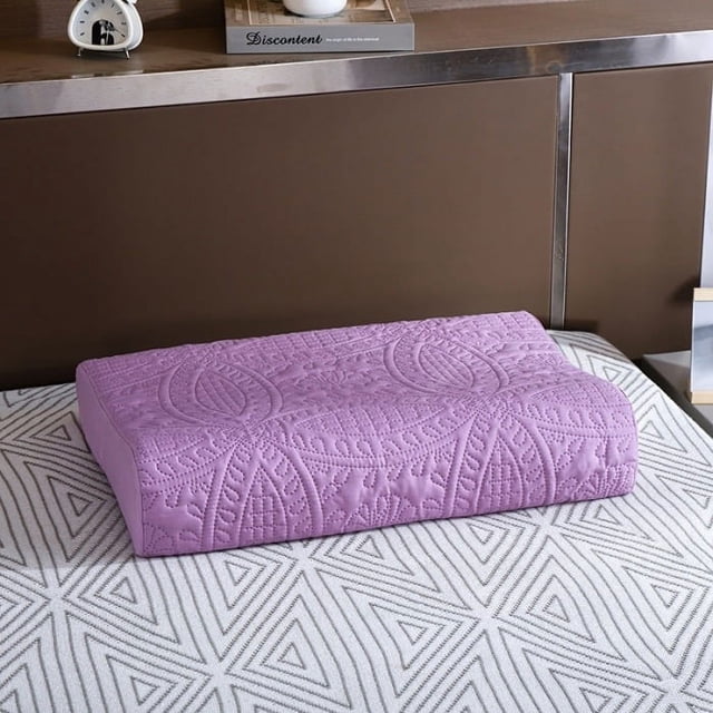 Zhuge 2Pcs Latex pillowcase Customized, exclusive patterned pillowcase to create your own private sleeping space 11.81x19.69inch(purple)